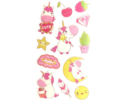 Laikina tatuiruotė Kids Mix EA04; 12x7cm