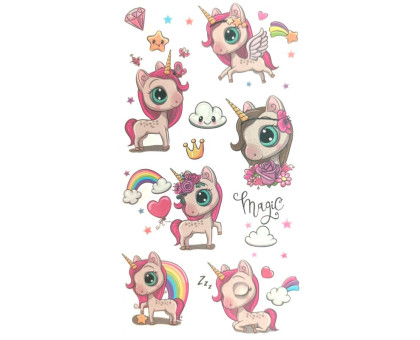 Laikina tatuiruotė Kids Mix E05; 12x7cm