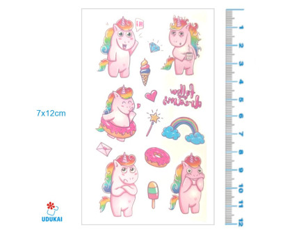 Laikina tatuiruotė Kids Mix E06; 12x7cm