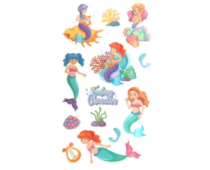 Laikina tatuiruotė Kids Mix D04; 12x7cm