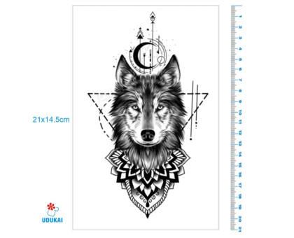 Laikina tatuiruotė Vilkas 133; 21x14cm