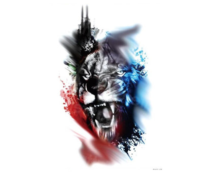 Laikina tatuiruotė Liūtas 618; 21x14cm