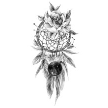 Laikina tatuiruotė Sapnų gaudyklė 112; 19x9cm