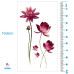 Laikina tatuiruotė Gėlės 020; 10x6cm