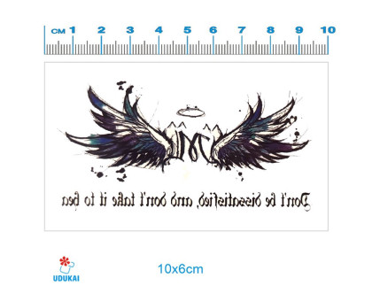Laikina tatuiruotė Sparnai 069; 10x6cm