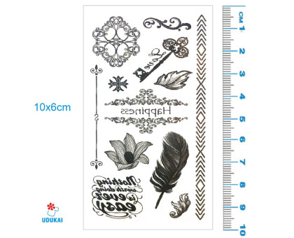 Laikina tatuiruotė Simboliai 33273; 10x6cm