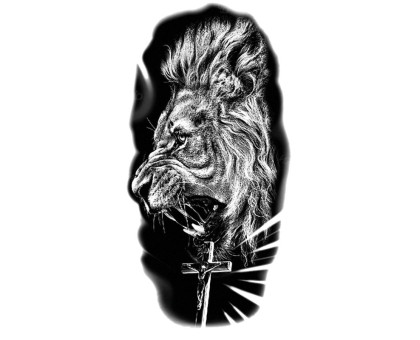 Laikina tatuiruotė Leo Kryžius 373; 21x12cm