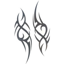 Laikina tatuiruotė Ornamentas 8018; 19x12cm