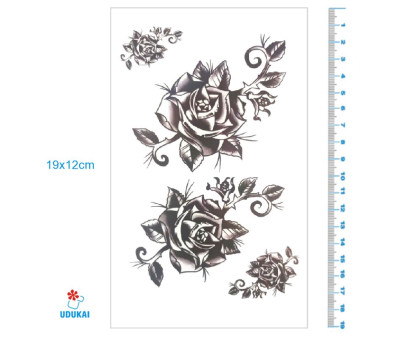 Laikina tatuiruotė Rožės 8029; 19x12cm