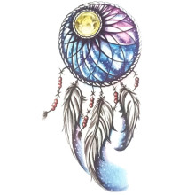 Laikina tatuiruotė Sapnų gaudyklė 8167; 19x12cm