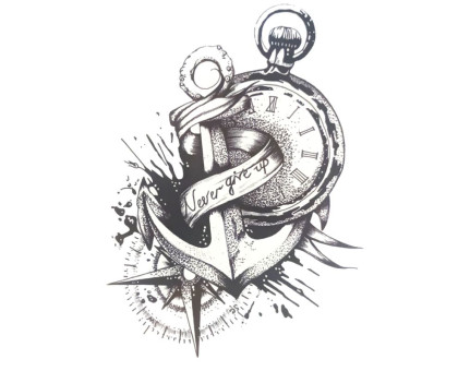 Laikina tatuiruotė Inkaras 8282; 19x12cm