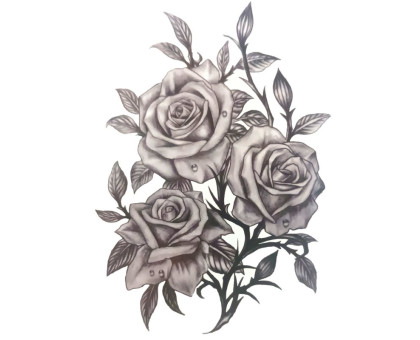 Laikina tatuiruotė Rožės 8289; 19x12cm
