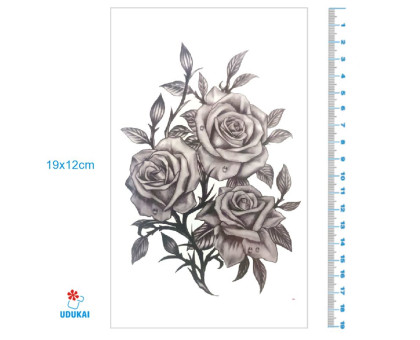 Laikina tatuiruotė Rožės 8289; 19x12cm