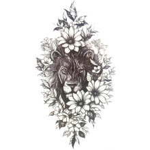 Laikina tatuiruotė Liūtas 8314; 19x12cm