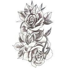 Laikina tatuiruotė Rožės 8320; 19x12cm
