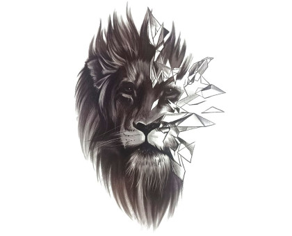 Laikina tatuiruotė Liūtas 8356; 19x12cm