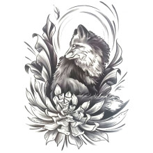 Laikina tatuiruotė Lapė 8362; 19x12cm