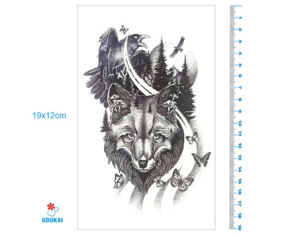 Laikina tatuiruotė Miško gyvūnai 8376; 19x12cm