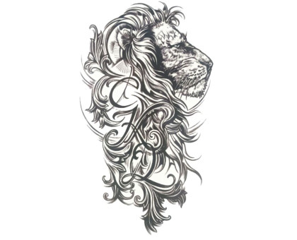 Laikina tatuiruotė Liūtas 8420; 12x19cm
