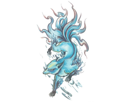 Laikina tatuiruotė Lapė 8421; 19x12cm