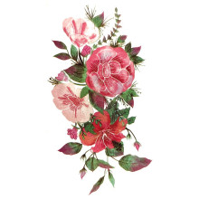 Laikina tatuiruotė Gėlės 82018; 10x6cm