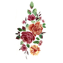 Laikina tatuiruotė Gėlės 82019; 10x6cm