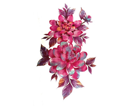 Laikina tatuiruotė Gėlės 82045; 10x6cm