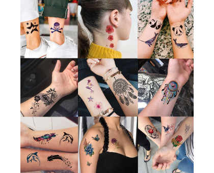 Laikina tatuiruotė MIX 10x6cm; 5vnt, 10vnt, 15vnt, 20vnt