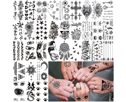 Laikina tatuiruotė MIX 10x6cm; 5vnt, 10vnt, 15vnt, 20vnt