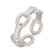 Žiedas Grandinė sidabro spalvos; 16.5-20 pritaikomo dydžio