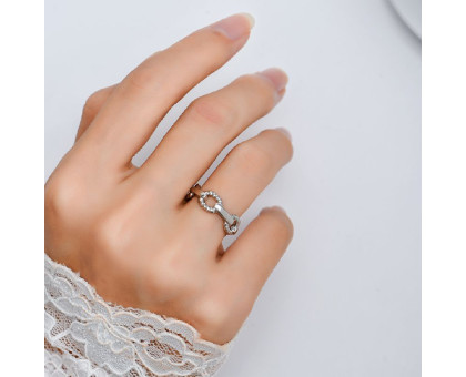 Žiedas Grandinė sidabro spalvos; 16.5-20 pritaikomo dydžio