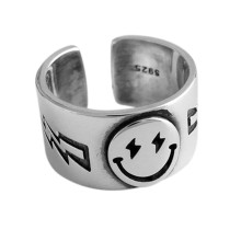 Žiedas Šypsena sidabrinė; 16-20 pritaikomo dydžio