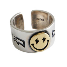 Žiedas Šypsena auksinė; universalaus dydžio