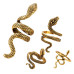 Žiedų komplektas 4 gyvatės aukso spalvos; 12-20 pritaikomo dydžio