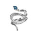 Žiedas Gyvatė Blue sidabro spalvos; 16-21 pritaikomo dydžio