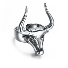 Žiedas Bulius sidabro spalvos; pritaikomo dydžio