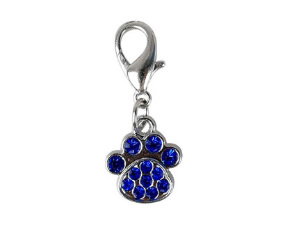 Pakabukas antkakliui Letena su mėlynais kristalais; 2x2cm