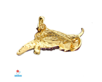 Segė Violetinis paukštis; 5.7x3.8cm