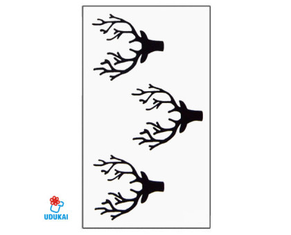 Laikina tatuiruotė Ragai SYA009; 10x6cm