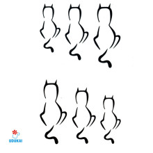 Laikina tatuiruotė Katinai-HC033; 10x6cm