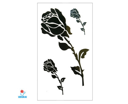 Laikina tatuiruotė Rožės-JM18; 10x6cm