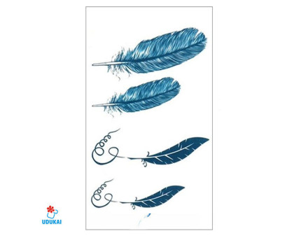 Laikina tatuiruotė Plunksnos-JM08; 10x6cm