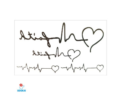 Laikina tatuiruotė Kardiograma 81030; 10x6cm