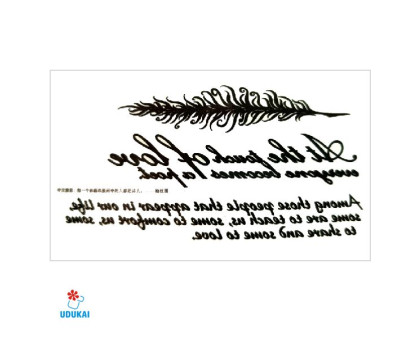 Laikina tatuiruotė Tekstas 81044; 10x6cm