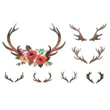 Laikina tatuiruotė Ragai I19; 10x6cm