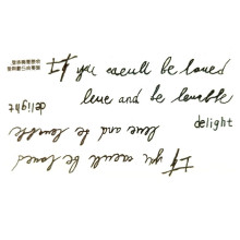 Laikina tatuiruotė Tekstas NN016; 10x6cm