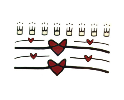 Laikina tatuiruotė Širdelės NN043; 10x6cm