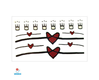 Laikina tatuiruotė Širdelės NN043; 10x6cm