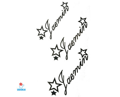 Laikina tatuiruotė Tekstas A01; 10x6cm