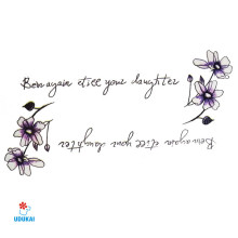 Laikina tatuiruotė Tekstas B04; 10x6cm